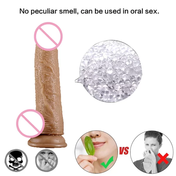 Female Masturbator Realistic Soft Dildo with Suction Cup