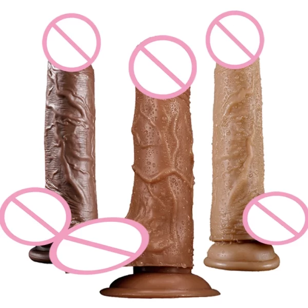 Female Masturbator Realistic Soft Dildo with Suction Cup