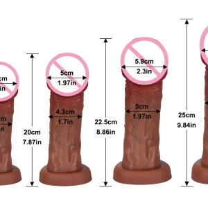 Unisex Huge Glans Realistic Soft Double Layer Dildo/Penis