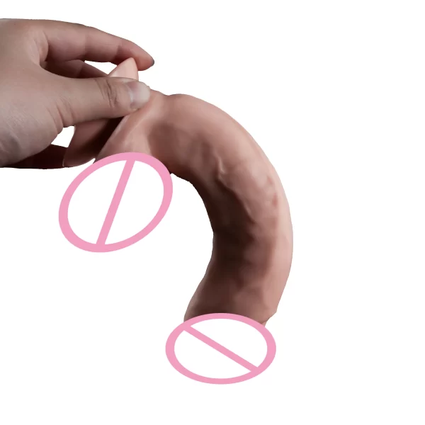 Female Soft Skin Silicone Realistic Penis Dildo with Suction Cup