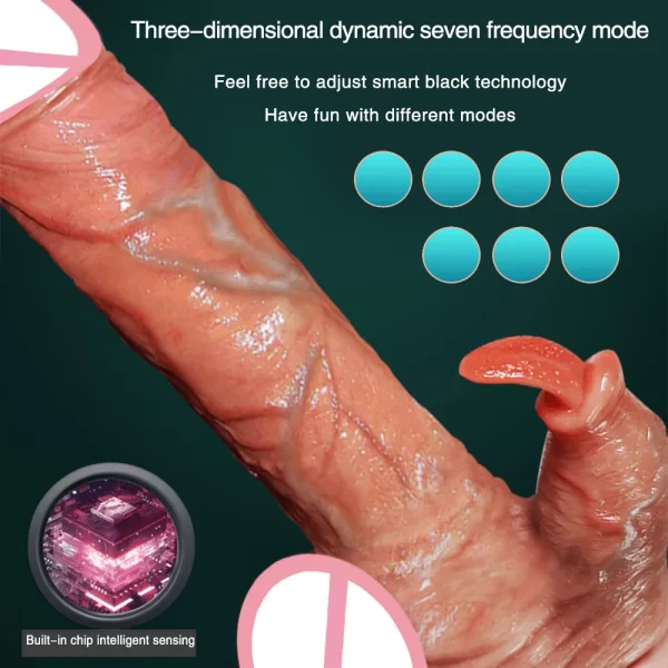 Thrusting APP Remote Dildo/Vibrator Realistic Penis with Suction Cup