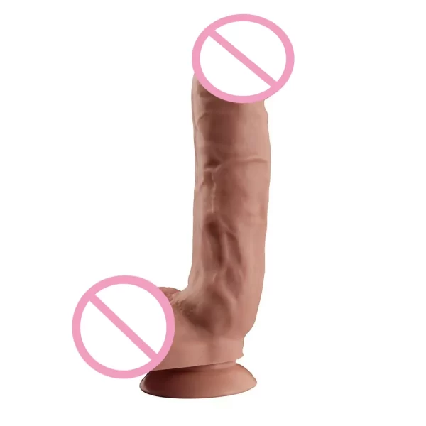 Female Soft Skin Silicone Realistic Penis Dildo with Suction Cup