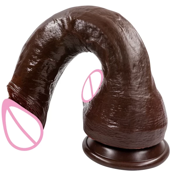 Unisex Realistic Long Dildo/Anal Plug with Suction Cup