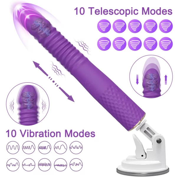 Unisex Telescopic Automatic Dildo Vibrator Sex Machine