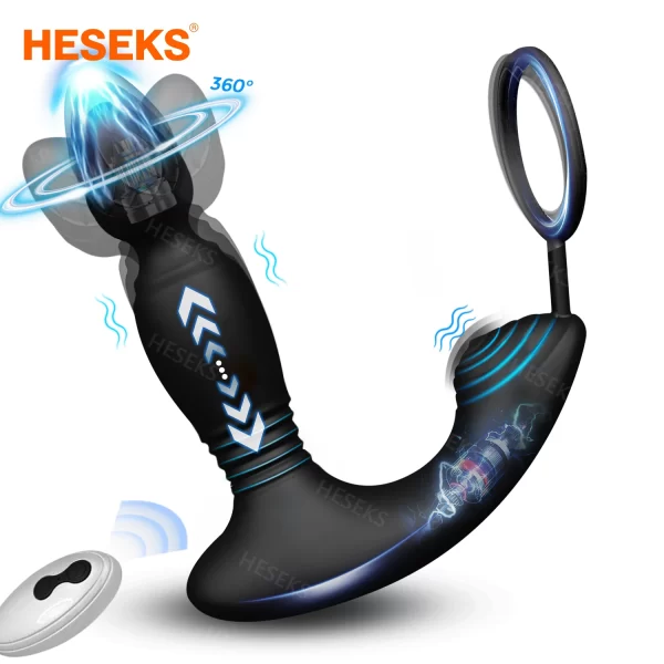 Male Thrusting Wireless Remote Control Anal Plug