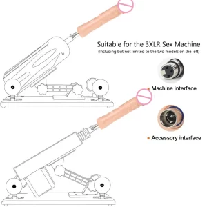 Dildo Attachments for Sex Machine with 3XLR Connectors
