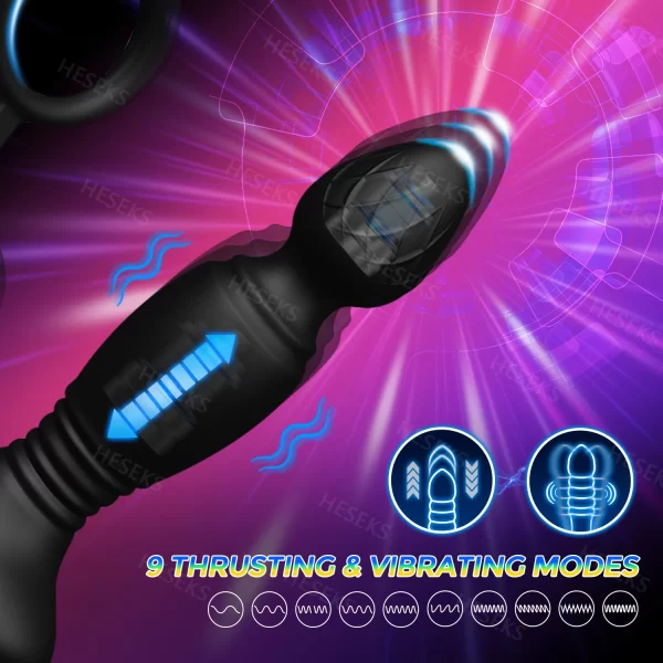 Male Thrusting Wireless Remote Control Anal Plug