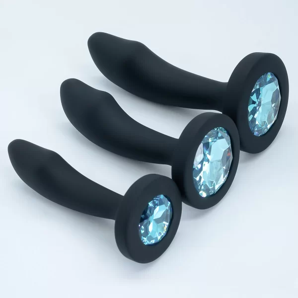 Gem Base Silicone Anal Butt Plug Adult Sex Toy