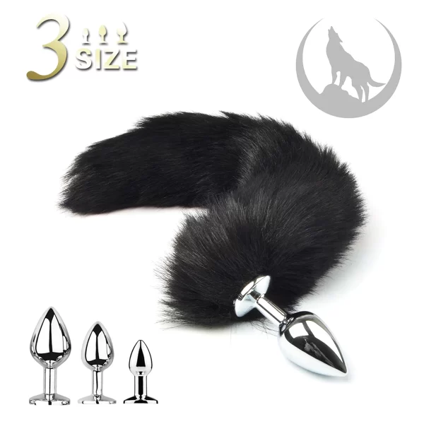 Three Size Animal Tail Butt Plug for Men and Women