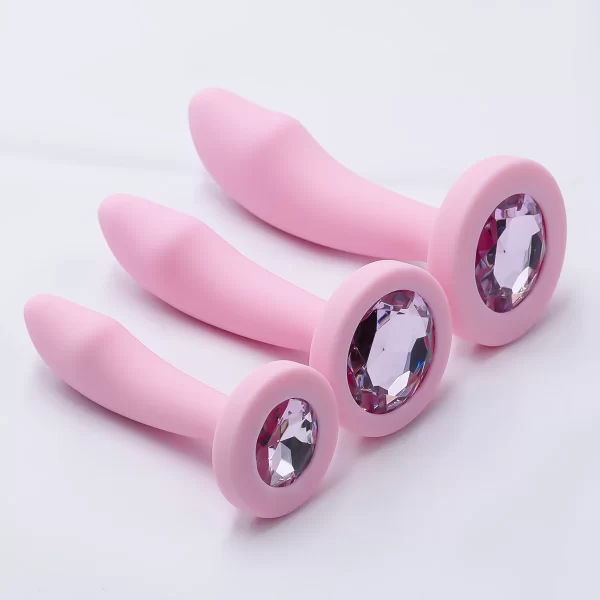 Gem Base Silicone Anal Butt Plug Adult Sex Toy