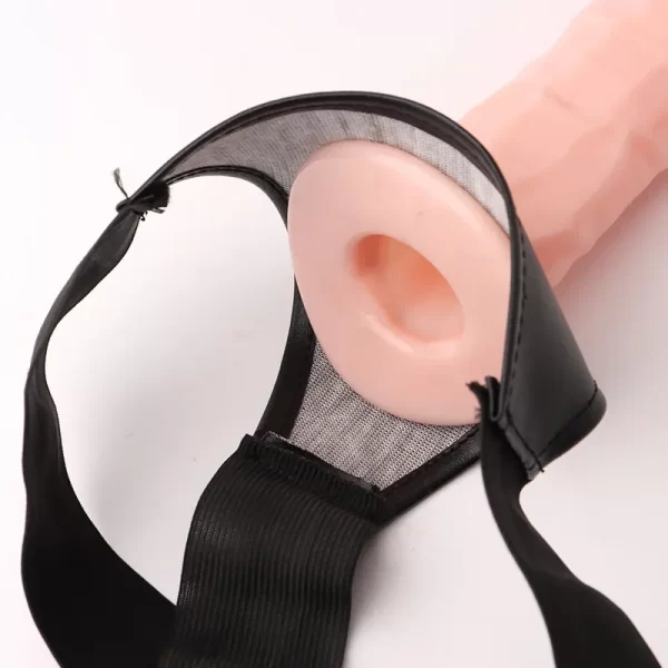 Unisex Wearable Lengthen Sleeve Strap-on Hollow Dildo Penis - Image 6