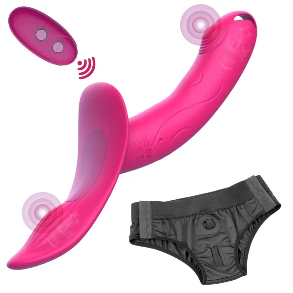 Wearable 7 Speeds USB Rechargeable Strapless Double Vibrators