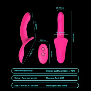 Wearable 7 Speeds USB Rechargeable Strapless Double Vibrators