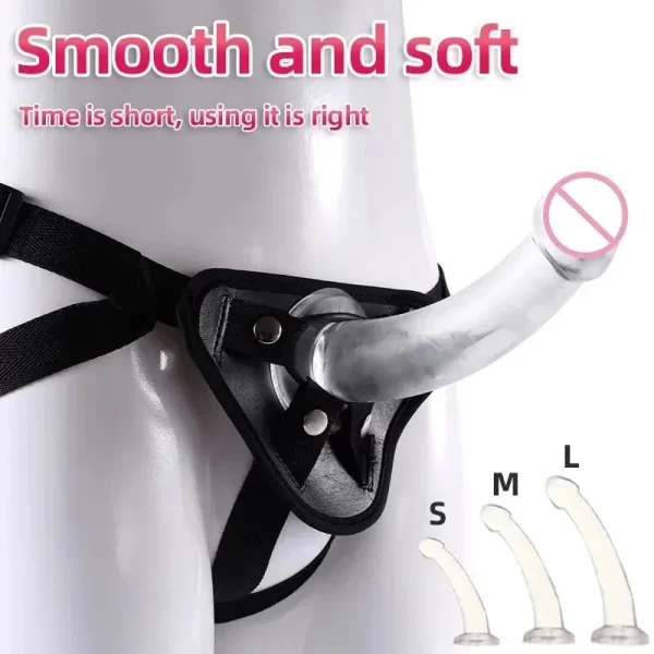 Unisex Strap-on Wearable Dildo Hollow Realistic Penis