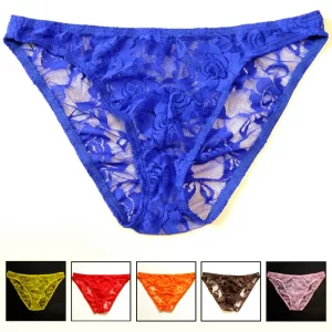 Men’s Sexy Lace Low Waist Panties