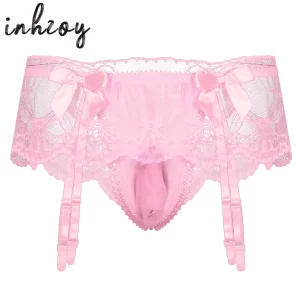 Men’s Sexy Lace G-String Pouch Panties