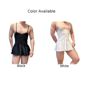 Men’s Sleeveless Open Back Mini Dress