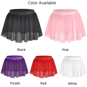Men’s Sissy Low-Waisted Lace Mesh Pleated Skirt