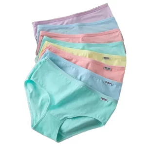7Pcs Plus-Size Soft Breathable Cotton Briefs