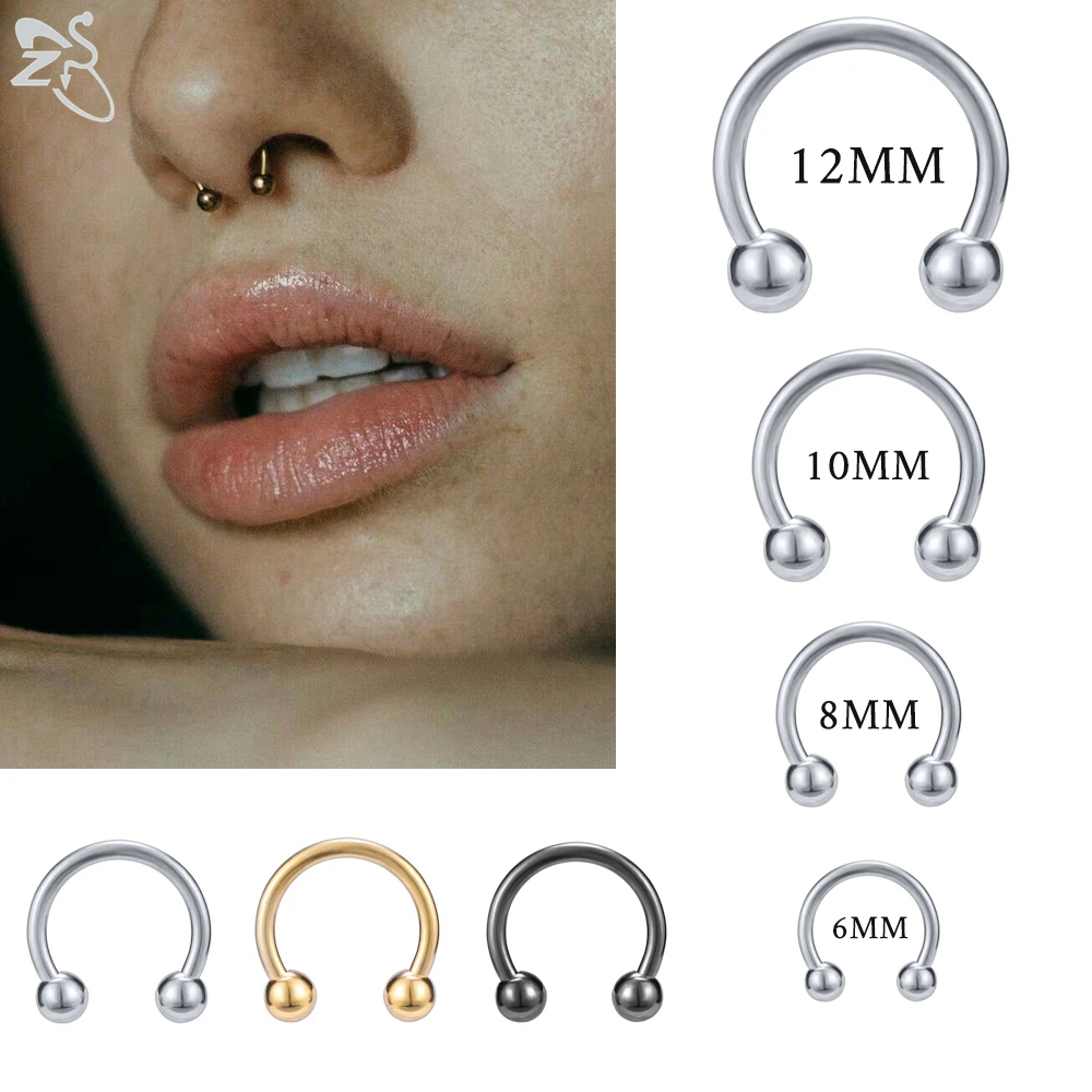 1-PC 316L Stainless Steel Nose Ring