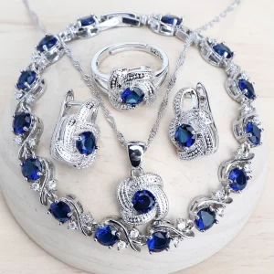 925 Sterling Silver Cubic Zirconia Jewellery Set