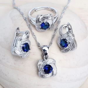 925 Sterling Silver Cubic Zirconia Jewellery Set