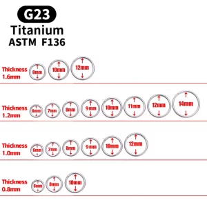 Mixed Colour G23 Titanium Nose Rings