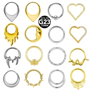 G23 Titanium Septum Nose Ring Piercing