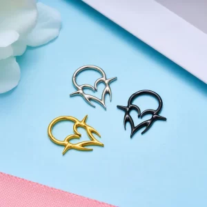 G23 Titanium Hinged Segment Septum Piercing Nose Ring