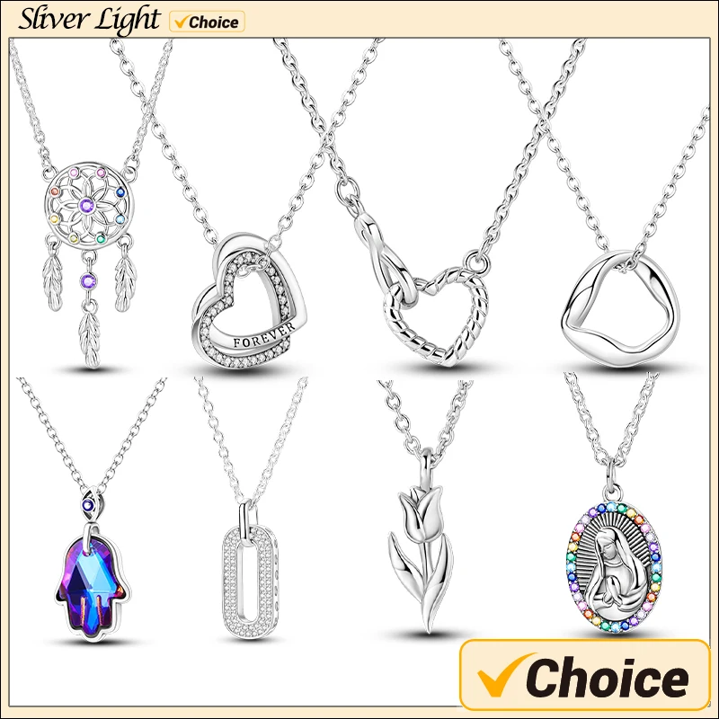 925 Sterling Silver Zircon Pendant Necklace