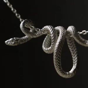 Unisex Beautifully Twisted Snake Necklace Pendant