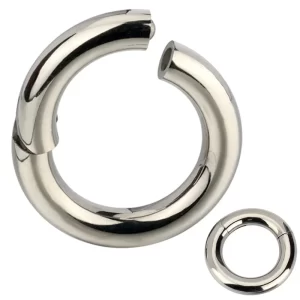 Titanium Hinged Segment Hoop Earrings Large Size