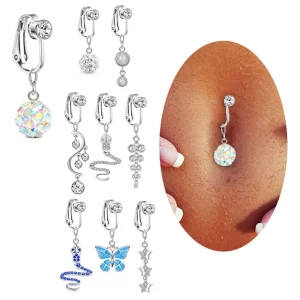 Unisex Fake Belly Ring Clip-on