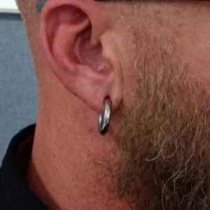 Titanium Hinged Segment Hoop Earrings Large Size