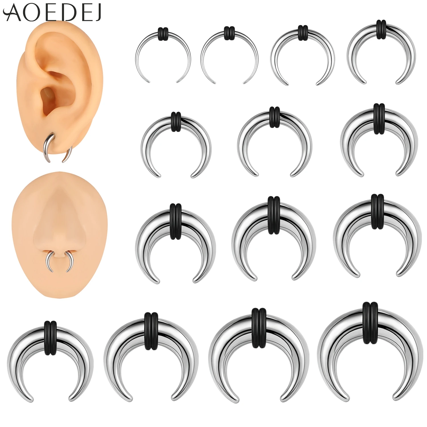 Stainless Steel Nose Ring 8-25mm