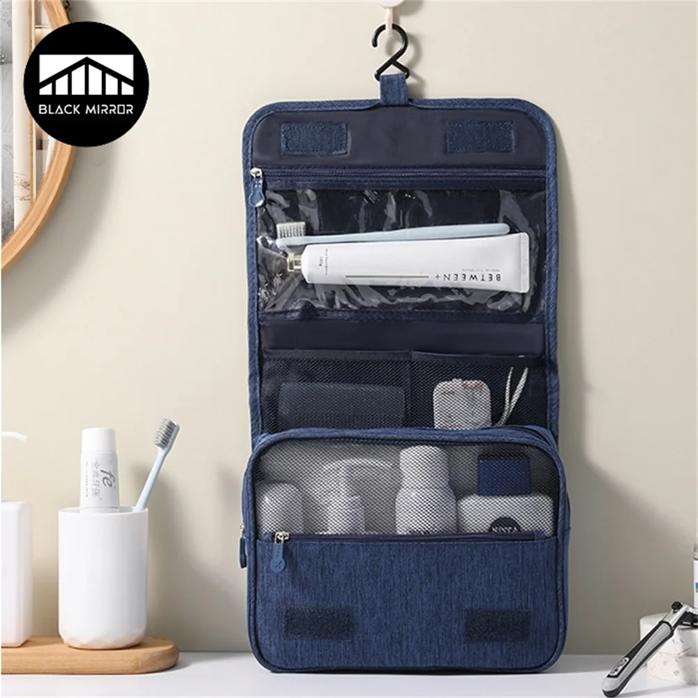 Portable Waterproof Toiletry Washbag with Hanging Hook