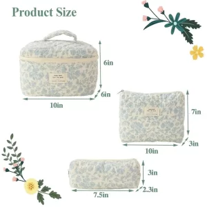 1pcs Cute Quilted Cotton Makeup Bag