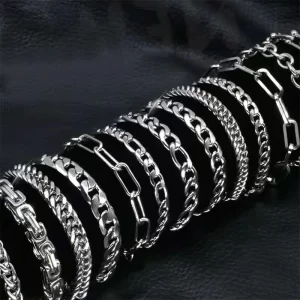 Unisex 316L Stainless Steel Cuban Chain Bracelet