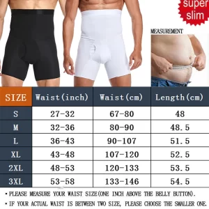 Men’s High-Waist Tummy Control Compression Body Shaper