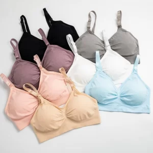 Cotton Seamless Plus Size Push-Up Breastfeeding Nursing Bra