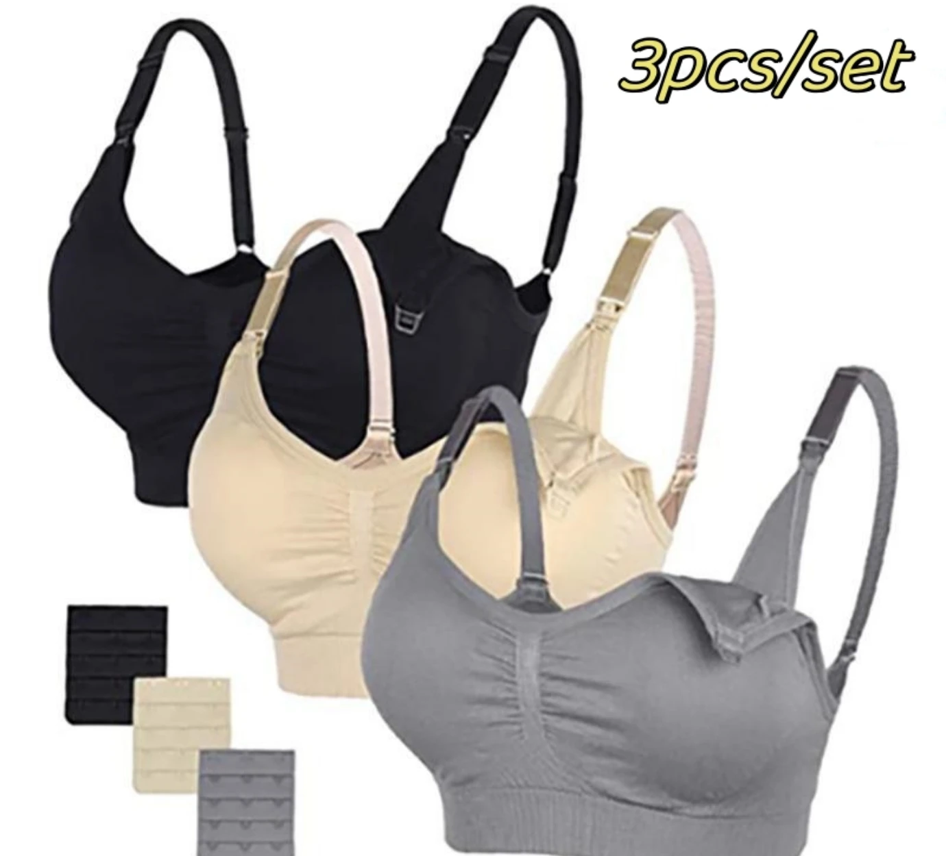 Cotton Seamless Plus Size Push-Up Breastfeeding Nursing Bra