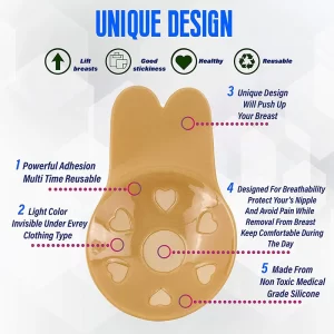 Reusable Self-Adhesive Strapless Invisible Lift-Up Tape Bra