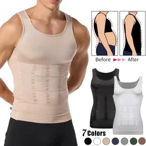 Men’s Abdomen Tummy Control Compression Tank Top Shapewear