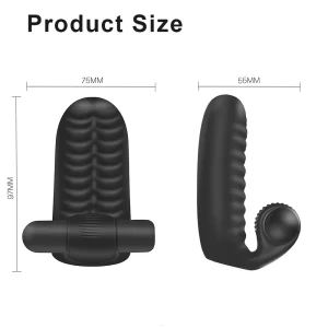 Finger Sleeve Vibrator G Spot Massage Female Masturbator