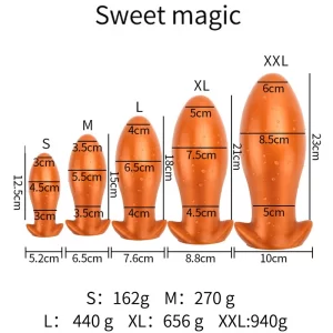 Wearable Soft Comfortable Unisex Large Dragon Egg Anal Plug