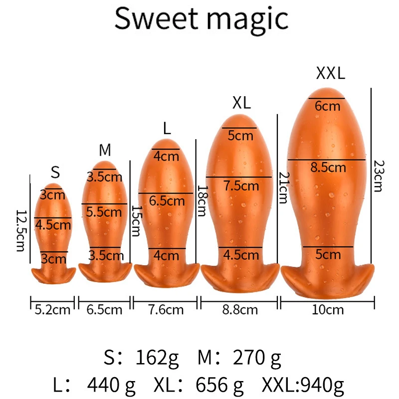 Wearable Soft Comfortable Unisex Large Dragon Egg Anal Plug