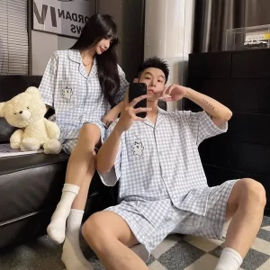 Couples Summer Cotton Sleepwear Set