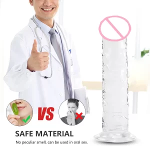 Unisex Realistic Soft Jelly Dildo with Suction Cup