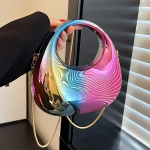 Women’s Shoulder Bag Half Moon Designer Evening Clutch Bag