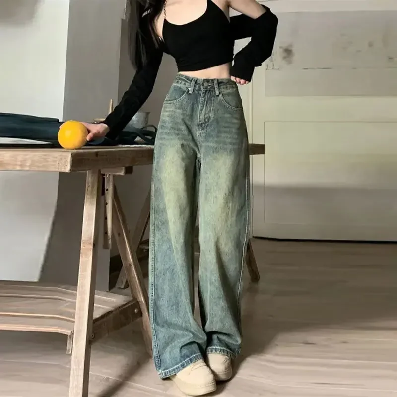 Vintage Bell Bottoms Straight-leg High-waisted Slimming Jeans